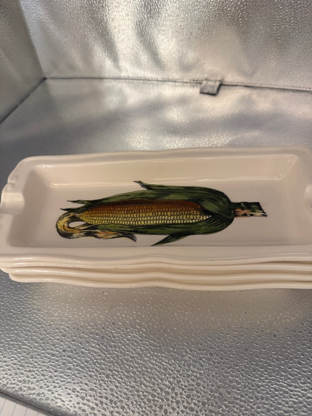 Vintage adorable ceramic stacking set of 4 corn on the cob dishes - Picture 3 of 12